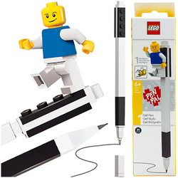 LEGO DŁUGOPIS ŻELOWY Z FIGURKĄ LUDZIK CZARNY KOLOR WKŁADU