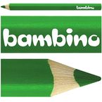 KREDKA BAMBINO TRÓJKĄTNA W DREWNIANEJ OPRAWIE GRUBA JUMBO ZIELONA