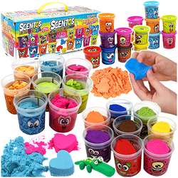 CIASTOLINA PIASEK KINETYCZNY PACHNĄCY ZESTAW KREATYWNY 16 TUB SCENTOS