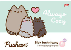 BLOK TECHNICZNY A4 BIAŁY 10K KOT PUSHEEN SZKOLNY ST. MAJEWSKI - 10 sztuk