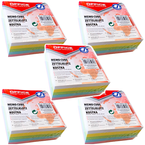 NOTES KOSTKA BIUROWA KLEJONA karteczki 85X85X40 MM 4 kolory - 5 sztuk