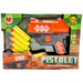 PISTOLET WYRZUTNIA PIANKOWE NABOJE Z PRZYSSAWKĄ PIXEL GUN POMARAŃCZOWY
