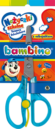 NOŻYCZKI BAMBINO Z ODBOJNIKIEM DLA PRAWORĘCZNYCH MAJEWSKI SZKOLNE - 5 szt.