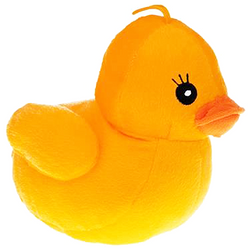 PLUSZAK MASKOTKA PLUSZOWA ŻÓŁTA KACZUSZKA KACZKA DŹWIĘK KWACZĄCA 18 CM