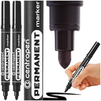 MARKER PISAK FLAMASTER PERMANENTNY GRUBY CZARNY 2.5mm CENTROPEN - 2 szt.