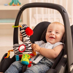 ZAWIESZKA DO WÓZKA ŁÓŻECZKA Z POZYTYWKĄ SENSORYCZNA ZEBRA ZOYA BALIBAZOO