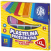 PLASTELINA PROSTOKĄTNA XXL 12 INTENSYWNYCH KOLORÓW ELASTYCZNA ASTRA