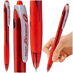 DŁUGOPIS OLEJOWY Z ZATYCZKĄ CZERWONY REXGRIP BIUROWY SZKOLNY PILOT