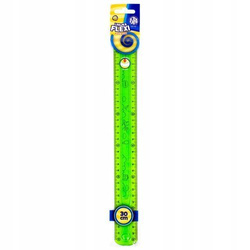 LINIJKA NIEŁAMLIWA GUMOWA SZKOLNA GEOMETRYCZNA ASTRA 30 cm GIĘTKA FLEXI