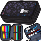 PIÓRNIK SZKOLNY DWUKOMOROWY Z WYPOSAŻENIEM ST.RIGHT BLACK CATS CZARNE KOTY