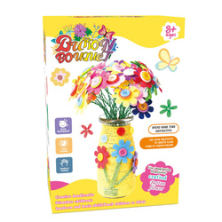 GUZIKOWY BUKIET ZESTAW KREATYWNY EDUKACYJNY FILCOWE KWIATY WAZON DIY