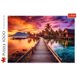 PUZZLE 1000 RAJSKA WYSPA WIDOK ZACHÓD SŁOŃCA UKŁADANKA TREFL 10928
