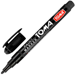 MARKER OLEJOWY TOMA DO METALU SZKŁA WODOODPORNY CZARNY OKRĄGŁY 1,5mm TO-441