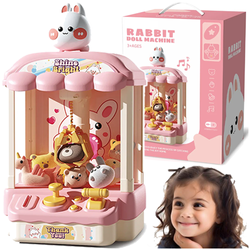 GRA ZRĘCZNOŚCIOWA AUTOMAT Z PLUSZAKAMI ARCADE ZAJĄCZEK SALON GIER MASKOTKI