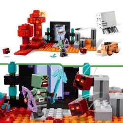 LEGO MINECRAFT ZASADZKA W PORTALU DO NETHERU KLOCKI FIGURKI 352 EL. 21255