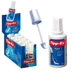 KOREKTOR W PŁYNIE W BUTELCE Z GĄBKĄ SZYBKOSCHNĄCY 20ml BIC TIPP-EX RAPID