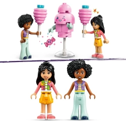 LEGO FRIENDS STOISKO Z WATĄ CUKROWĄ I SKUTER FIGURKI LIANN JAMILA 42643