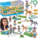 PLAYMOBIL HORSES OF WATERFALL TURNIEJ KUCYKÓW ZAWODY KONIE FIGURKI 46 EL.
