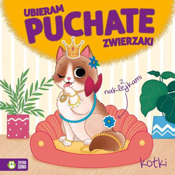 KOLOROWANKA NAKLEJKI UBIERAM PUCHATE ZWIERZAKI KOT