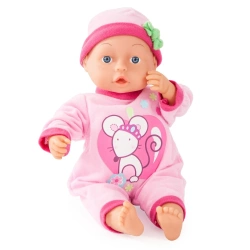 WÓZEK Z LALKĄ BOBAS NIEMOWLĘ AKCSESORIA TORBA 9w1 GŁĘBOKI SERDUSZKA BAYER