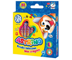 KREDKI ŚWIECOWE WOSKOWE ASTRINO 24 INTENSYWNE KOLORY ASTRA