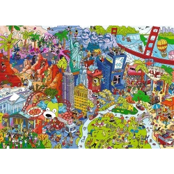 PUZZLE 500 SPY GUY ZAGINIONE PRZEDMIOTY USA STANY ZJEDNOCZONE 37480 TREFL