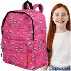 PLECAK SZKOLNY MŁODZIEŻOWY EMOJI EMOTKI SERDUSZKA USTA RÓŻOWY LEKKI