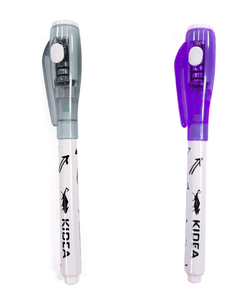 SZPIEGOWSKI NIEWIDZIALNY DŁUGOPIS Z LAMPKĄ UV SEKRETNY TAJNY - KIDEA