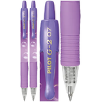 DŁUGOPIS AUTOMATYCZNY ERGONOMICZNY ŻELOWY FIOLETOWY G2 BUBBLE PILOT - 2 szt