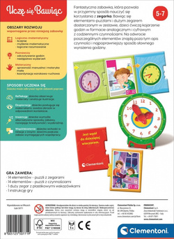 GRA EDUKACYJNA UCZE SIĘ BAWIĄC KTÓRA JEST GODZINA NAUKA ZEGARA CLEMENTONI