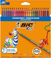 KREDKI OŁÓWKOWE SZKOLNE 24 KOLORY BEZDRZEWNE BIC KIDS EVOLUTION STRIPES