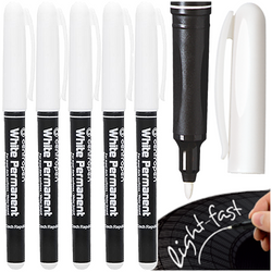 MARKER PISAK FLAMASTER PERMANENTY OKRĄGŁY BIAŁY 1,2mm CENTROPEN - 5 szt.