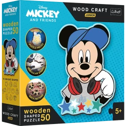 PUZZLE DREWNIANE JUNIOR 50 ELEMENTÓW W ŚWIECIE MYSZKI MICKEY 20199 TREFL