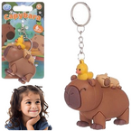 BRELOK BRELOCZEK KAPIBARA Z PLECAKIEM TRUSKAWKĄ PICIEM KACZUSZKĄ 7 cm
