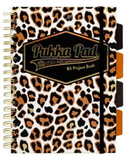 KOŁOZESZYT KOŁONOTATNIK PUKKA PAD LINIA B5/100 KARTEK PRZEKŁADKI JAGUAR