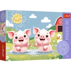 PUZZLE 30 ELEMENTÓW WESOŁE ŻYCIE NA WSI ŚWINKI UKŁADANKA TREFL 18334