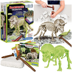 WYKOPALISKA SKAMIENIAŁOŚCI DINOZAUR TRICERATOPS FLUORESCENCYJNY CLEMENTONI