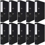 SEGREGATOR A4/50mm Z DŹWIGNIĄ SZYNĄ BASIC-S PP CZARNY Z ETYKIETĄ - 10 sztuk