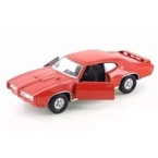 PONTIAC GTO 1969 CZERWONY METALOWY SAMOCHÓD MODEL KOLEKCJONERSKI WELLY
