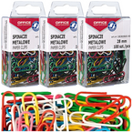 SPINACZE BIUROWE OKRĄGŁE OFFICE PRODUCTS 28mm POWLEKANE KOLOROWE - 3 op.