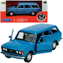 DUŻY FIAT 125P KOMBI METALOWY SAMOCHODZIK LEGENDY PRL WELLY 1:34 NIEBIESKI