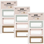 NAKLEJKI NA ZESZYTY PODRĘCZNIKI BB FRIENDS GIRL INTERDRUK 9 szt. - 3 opak.