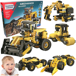 KLOCKI KONSTRUKCYJNE BULDOŻER POJAZD BUDOWLANY 10 MODELI CLEMENTONI