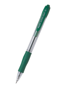 DŁUGOPIS AUTOMATYCZNY OLEJOWY WKŁAD PILOT SUPER GRIP ERGONOMICZNY ZIELONY