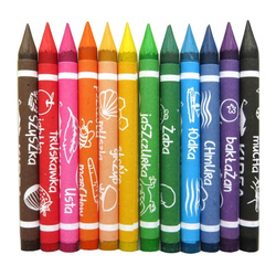 KREDKI SZKOLNE GRAFIONOWE 12 INTENSYWNYCH KOLORÓW DERFORM KIDEA