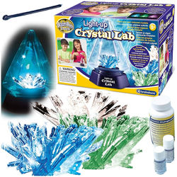 ŚWIECĄCE KRYSZTAŁOWE LABORATORIUM ZESTAW NAUKOWY LAMPKA LED BRAINSTORM