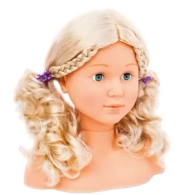 LALKA GŁOWA DO CZESANIA AKCESORIA DO STYLIZACJI WŁOSÓW Z KOSMETYKAMI MODEL