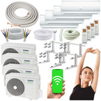 KLIMATYZATOR ŚCIENNY KAISAI ECO 3,5kW GRZANIE ZESTAW MONTAŻOWY 3MB - 4 szt