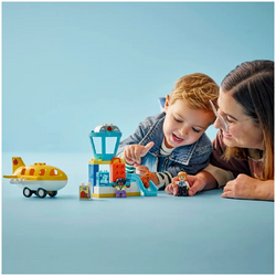 LEGO DUPLO PIERWSZY RAZ NA LOTNISKU SAMOLOT PILOT MIŚ DUŻE KLOCKI 10443