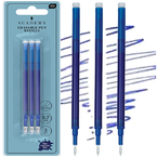 WKŁADY DO DŁUGOPISÓW ZMAZYWALNYCH ŚCIERALNY 0.7mm NIEBIESKIE ACADEMY 3 szt.